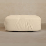 Ottoman-Full Grain Leather-Linen