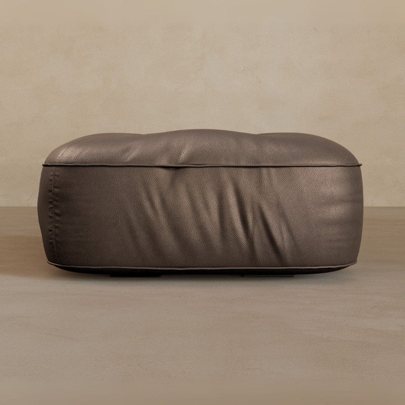 Ottoman-Full Grain Leather-Mink