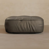 Ottoman-Full Grain Leather-Stone