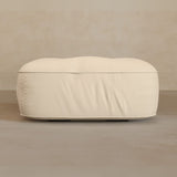Ottoman-Top Grain Leather-Alabaster