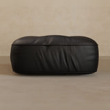 Ottoman-Top Grain Leather-Charcoal