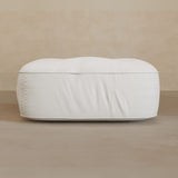 Ottoman-Top Grain Leather-Ivory