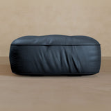 Ottoman-Top Grain Leather-Navy
