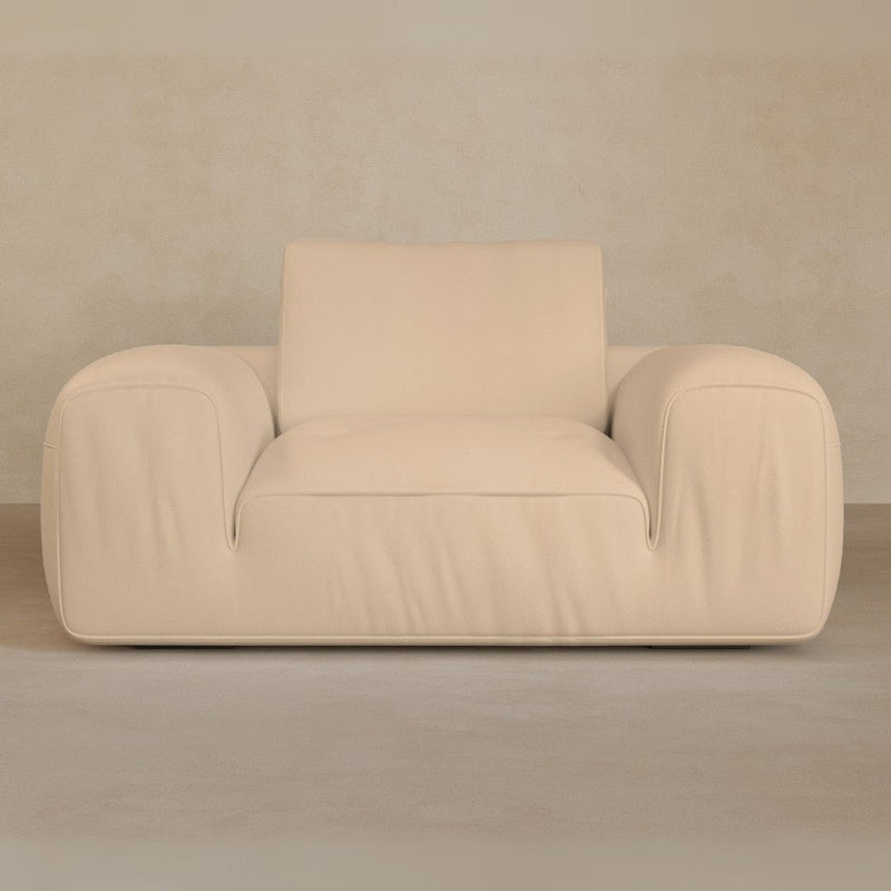 Single-Full Grain Leather-Chalk