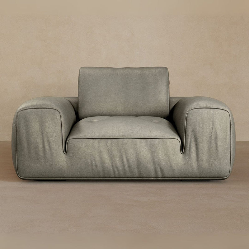 Single-Full Grain Leather-Greige