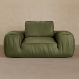 Single-Full Grain Leather-Olive