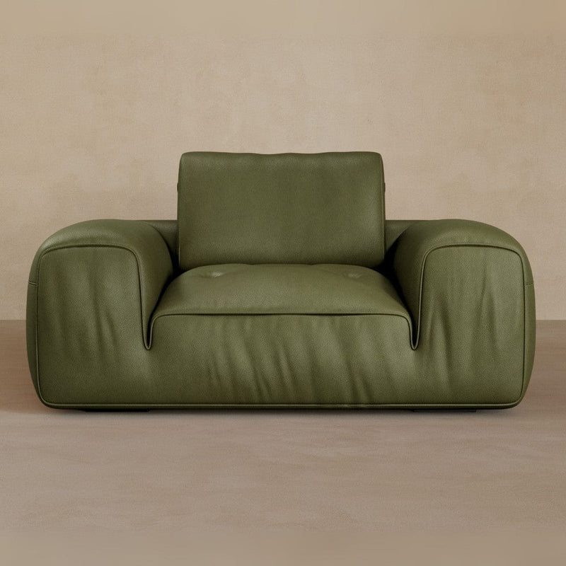 Single-Full Grain Leather-Olive