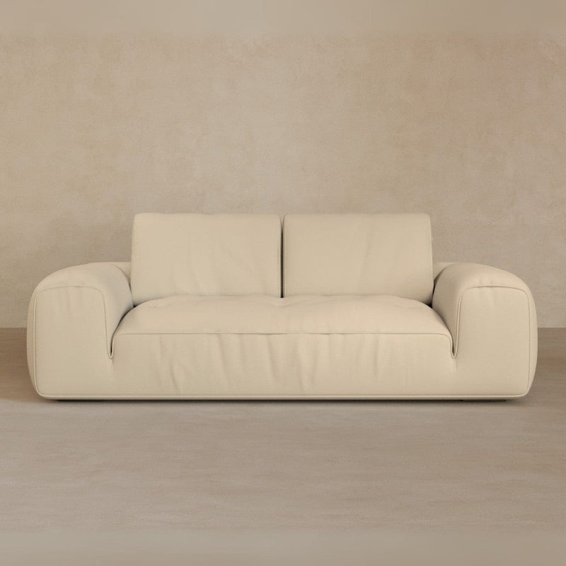  2 Seater-Top Grain Leather-Linen