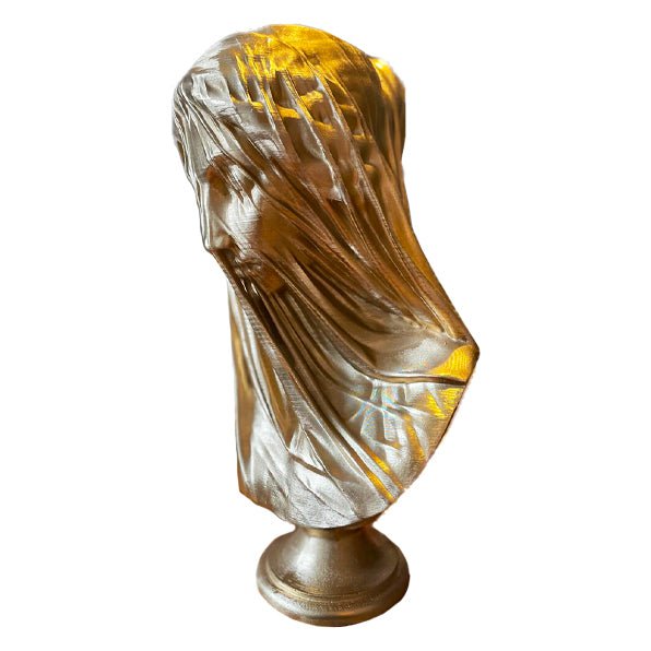 Veiled Lady in Gold Sculpture