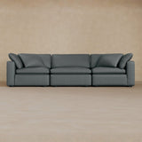 3 Modular-Top Grain Leather-Pewter