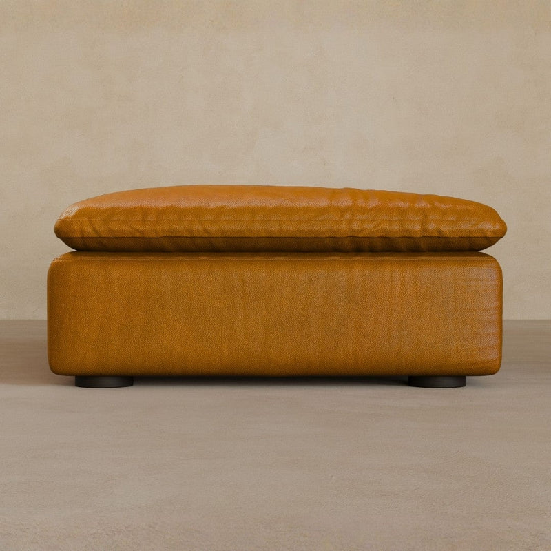 Ottoman-Full Grain Leather-Camel