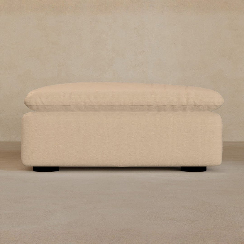 Ottoman-Full Grain Leather-Chalk