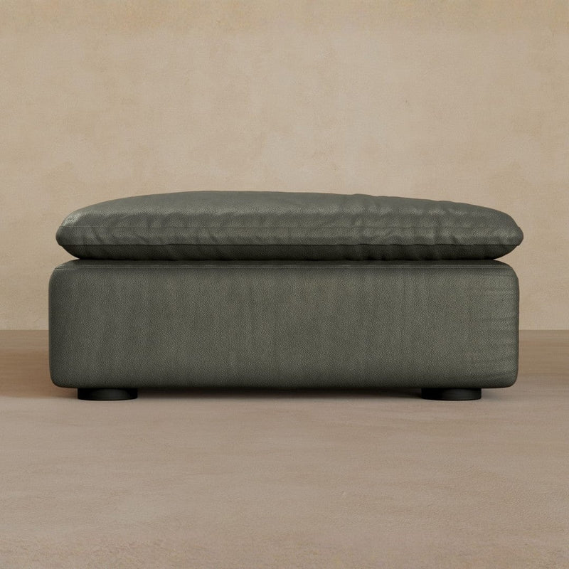 Ottoman-Full Grain Leather-Graphite