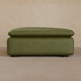 Ottoman-Full Grain Leather-Olive