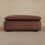 Ottoman-Full Grain Leather-Oxblood