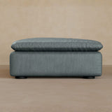 Ottoman-Full Grain Leather-Pewter