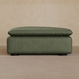 Ottoman-Full Grain Leather-Sage