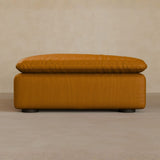 Ottoman-Top Grain Leather-Camel