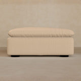 Ottoman-Top Grain Leather-Chalk