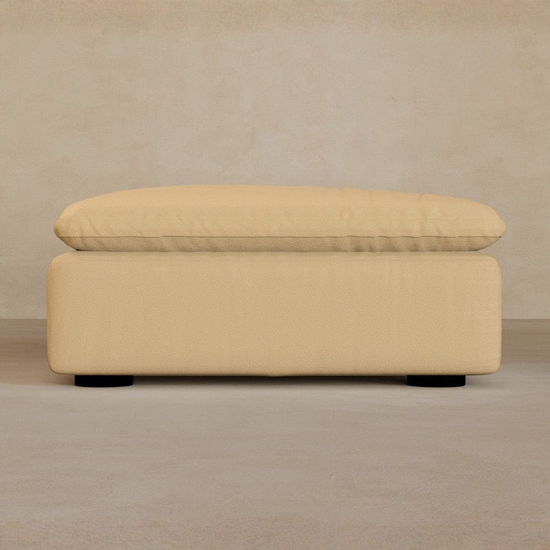 Ottoman-Top Grain Leather-Fawn