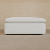 Ottoman-Top Grain Leather-Ivory