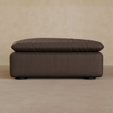 Ottoman-Top Grain Leather-Mink