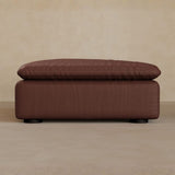 Ottoman-Top Grain Leather-Oxblood