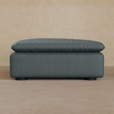 Ottoman-Top Grain Leather-Pewter