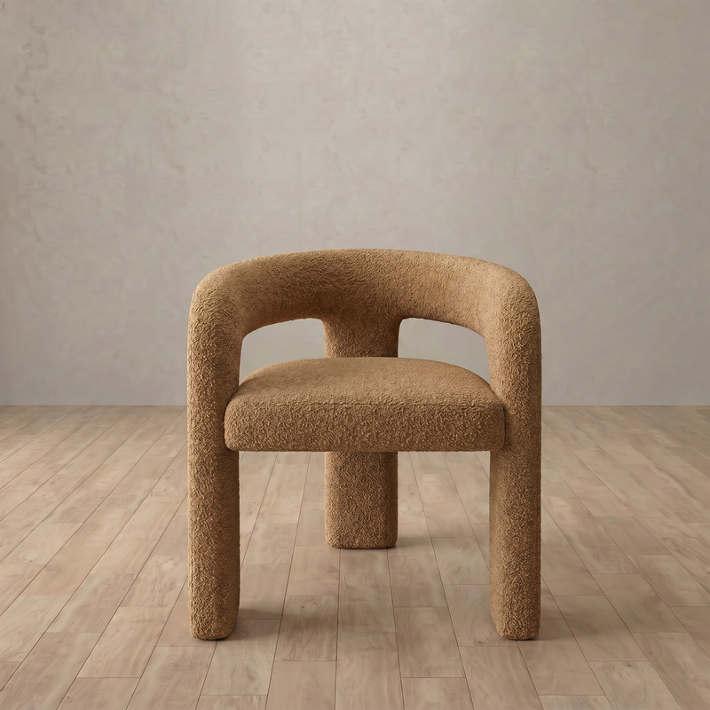 Three Legged Dining Chair — Toffee