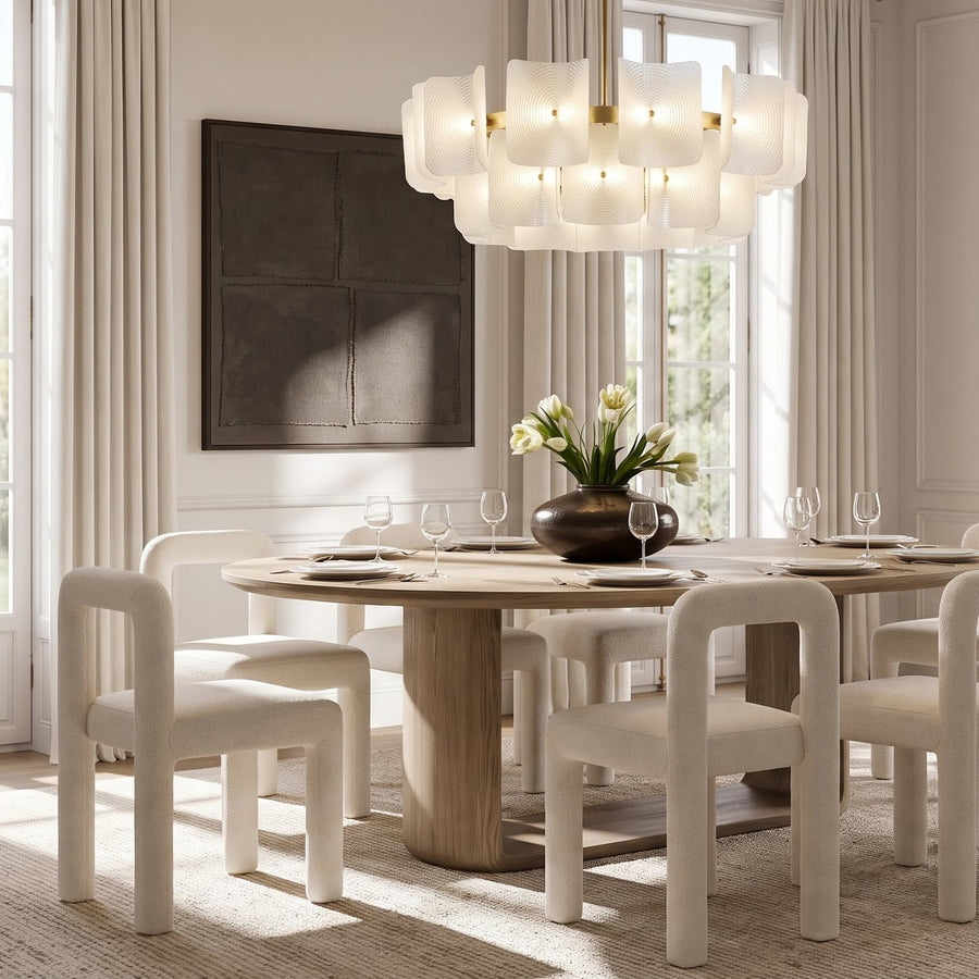 The Beaumont dining table in a warm oak-panelled room