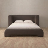 Performance Leather Truffle — Full Height Headboard