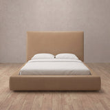 Performance Leather Latte — Full Height Headboard