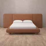 Performance Leather Cognac — Extended Headboard