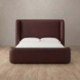 Performance Leather Burgundy — Full Height Headboard