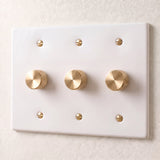 White with Brass::3 Gang