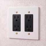 White with Brass::2 Gang::Standard