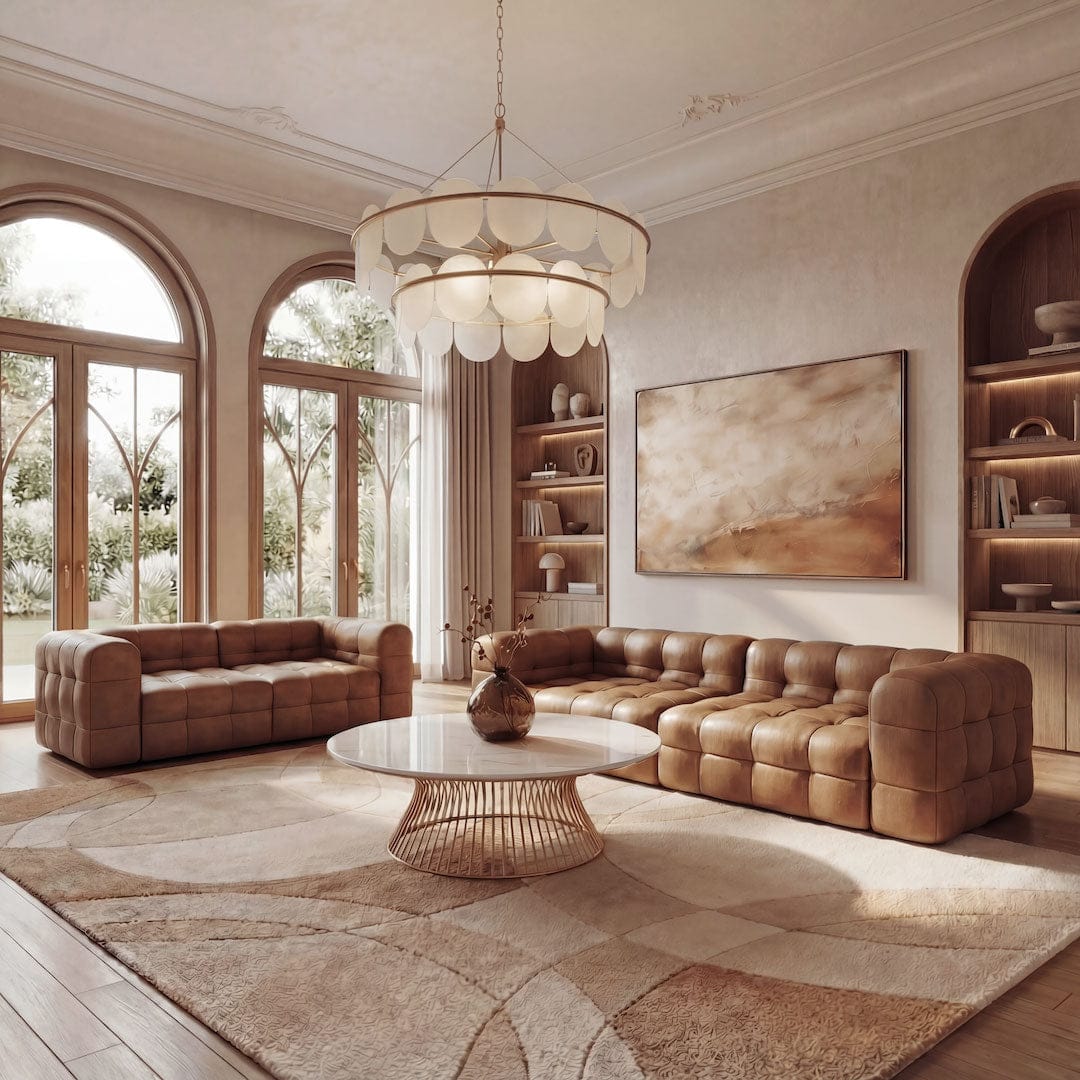 Opaline Rectangular Chandelier — lifestyle