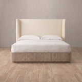 Performance Leather Cream — Full Height Headboard