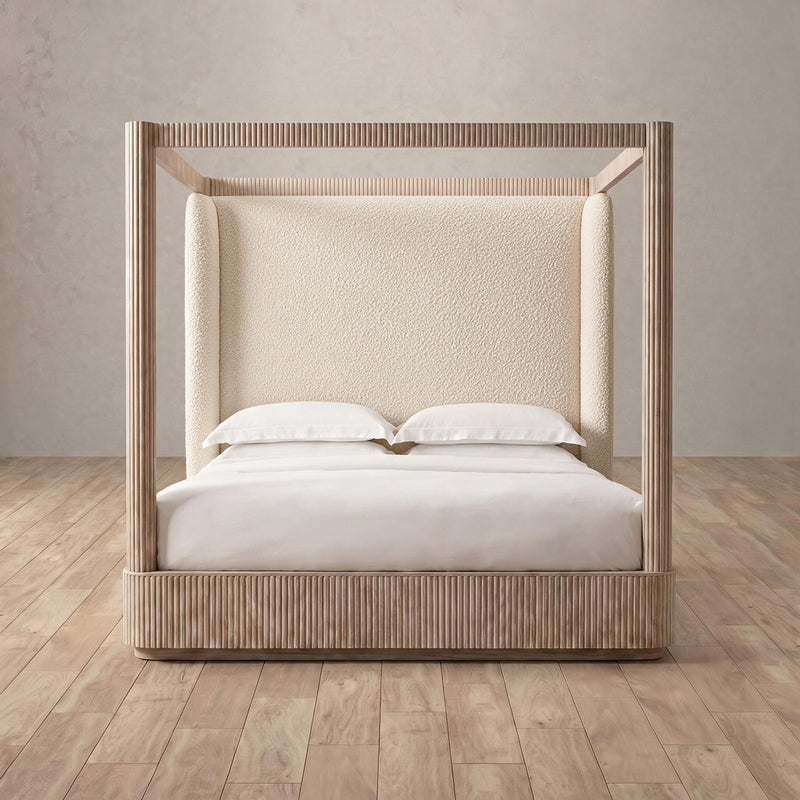 Hayes Bed — Boucle Cream
