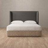 Performance Leather Smoke — Full Height Headboard