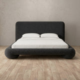 Boucle Smoke — Full Height Headboard