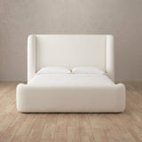 Performance Leather Off White — Full Height Headboard