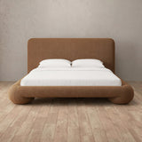 Linen Blend Cognac — Full Height Headboard