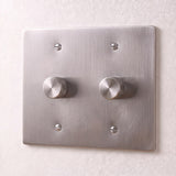 Stainless Steel::2 Gang
