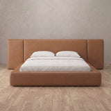 Performance Leather Cognac — Extended Headboard