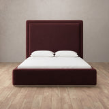 Boucle Burgundy — Full Height Headboard