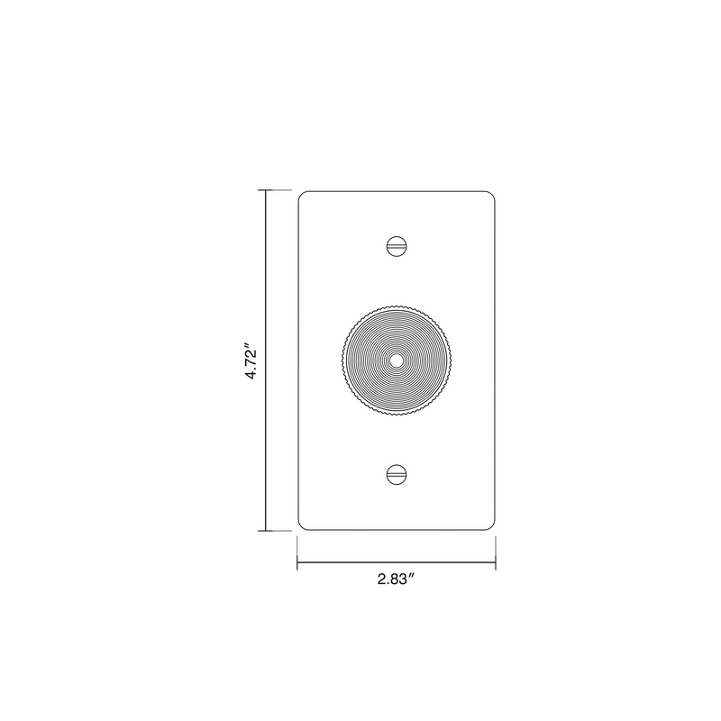 Brass Dimmer Switch, Rotary LED Dial (1-5 Gang) dimensional drawing