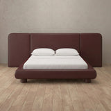 Performance Leather Burgundy — Extended Headboard