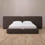 Linen Blend Truffle — Extended Headboard