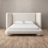 Boucle Off White — Extended Headboard